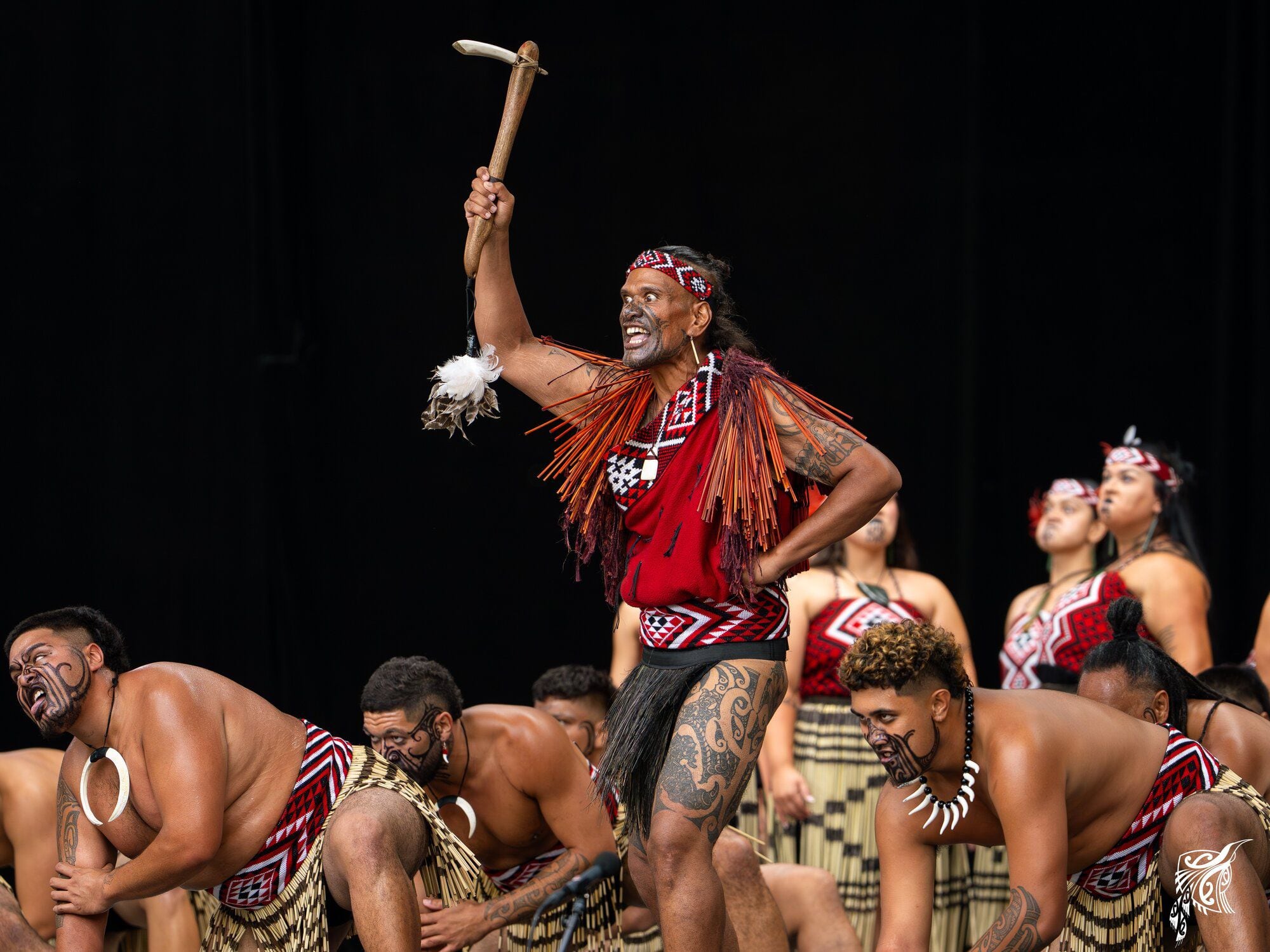 Te Kapa Haka o Ngāti Ranginui were up early on day two of the contest but must wait until Friday to learn if they have made the finals. Photo / Te Matatini Enterprises