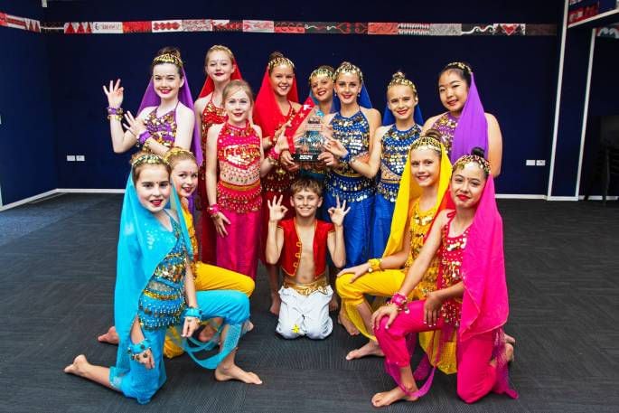 Mount Maunganui Primary School's winning Jump Jam team, Mount Mystics. Photo: Bob Tullock.