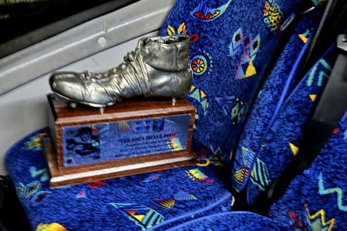 The John Drake Boot returning from Auckland to Tauranga with the Bay of Plenty Steamers on their bus. Photo: Supplied.