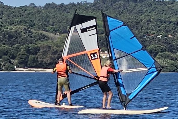 Sammie Clark ate snail and windsurfed in Portugal. Photo: supplied