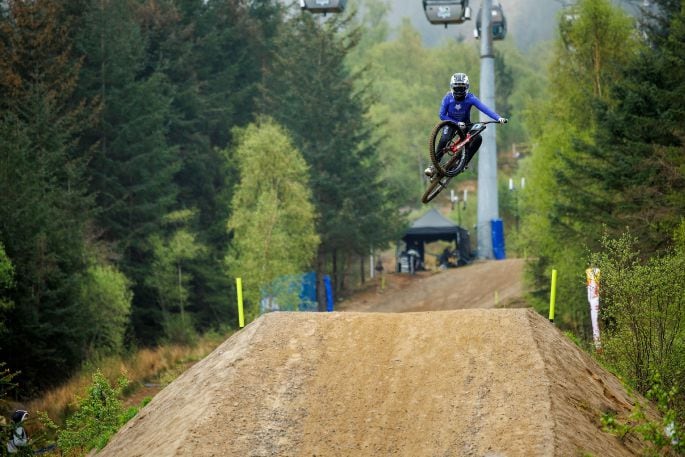 Eliana Hulsebosch during the 2024 UCI MTB World Cup series at Fort William, Scotland.  Photo / Sven Martin