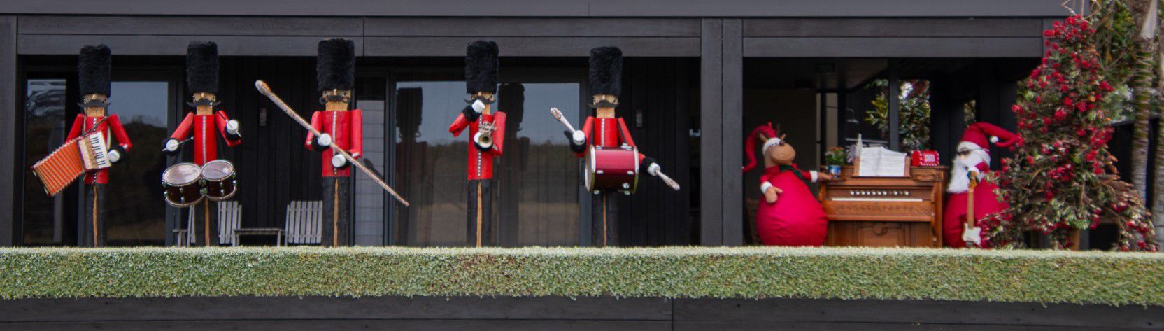 The iconic life-size Christmas Nutcracker Band display on Marine Parade is being auctioned off, all proceeds will go to Mount Surf Club. Photo / supplied