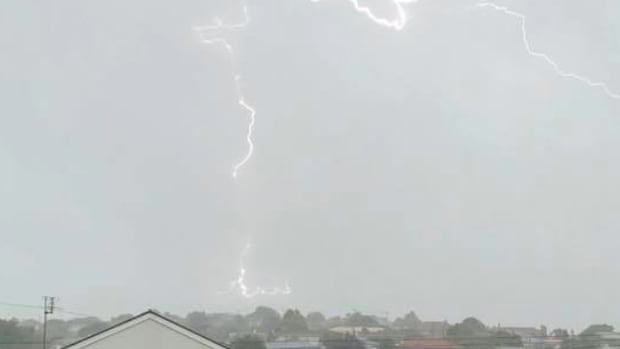 A lightning strike in Corstorphine. Photo / Melissa Gawn 