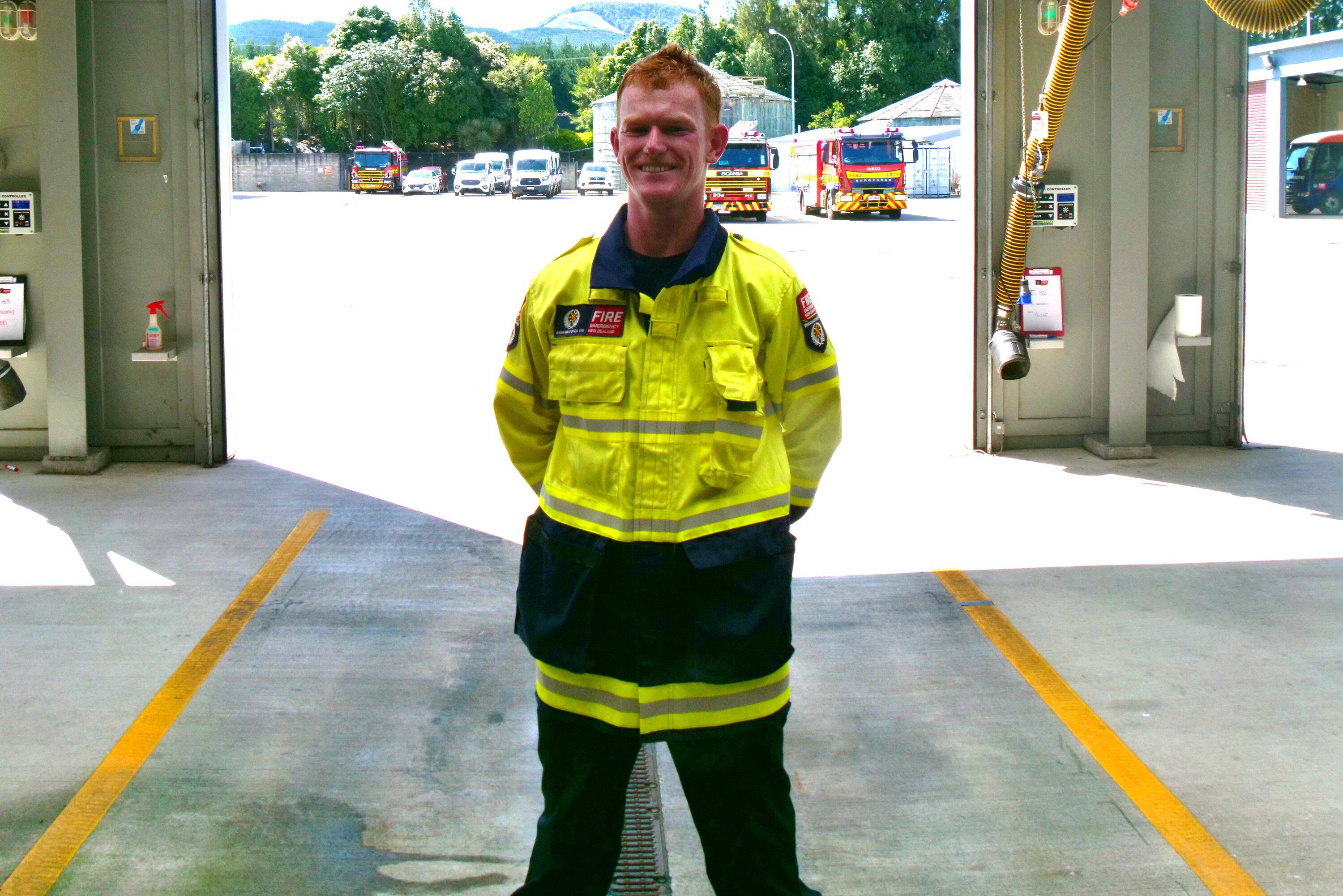 Trainee firefighter Cameron Wilson was a volunteer firefighter before deciding to become a fulltime service member.