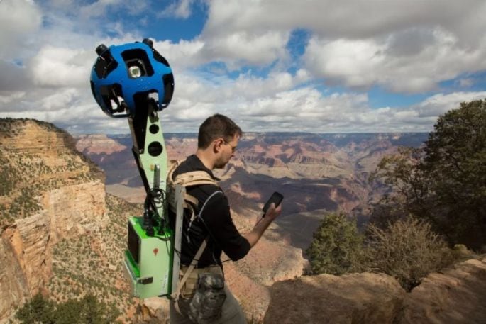 The Street View Trekker’s first stop was the Grand Canyon. Photo/Google Maps.