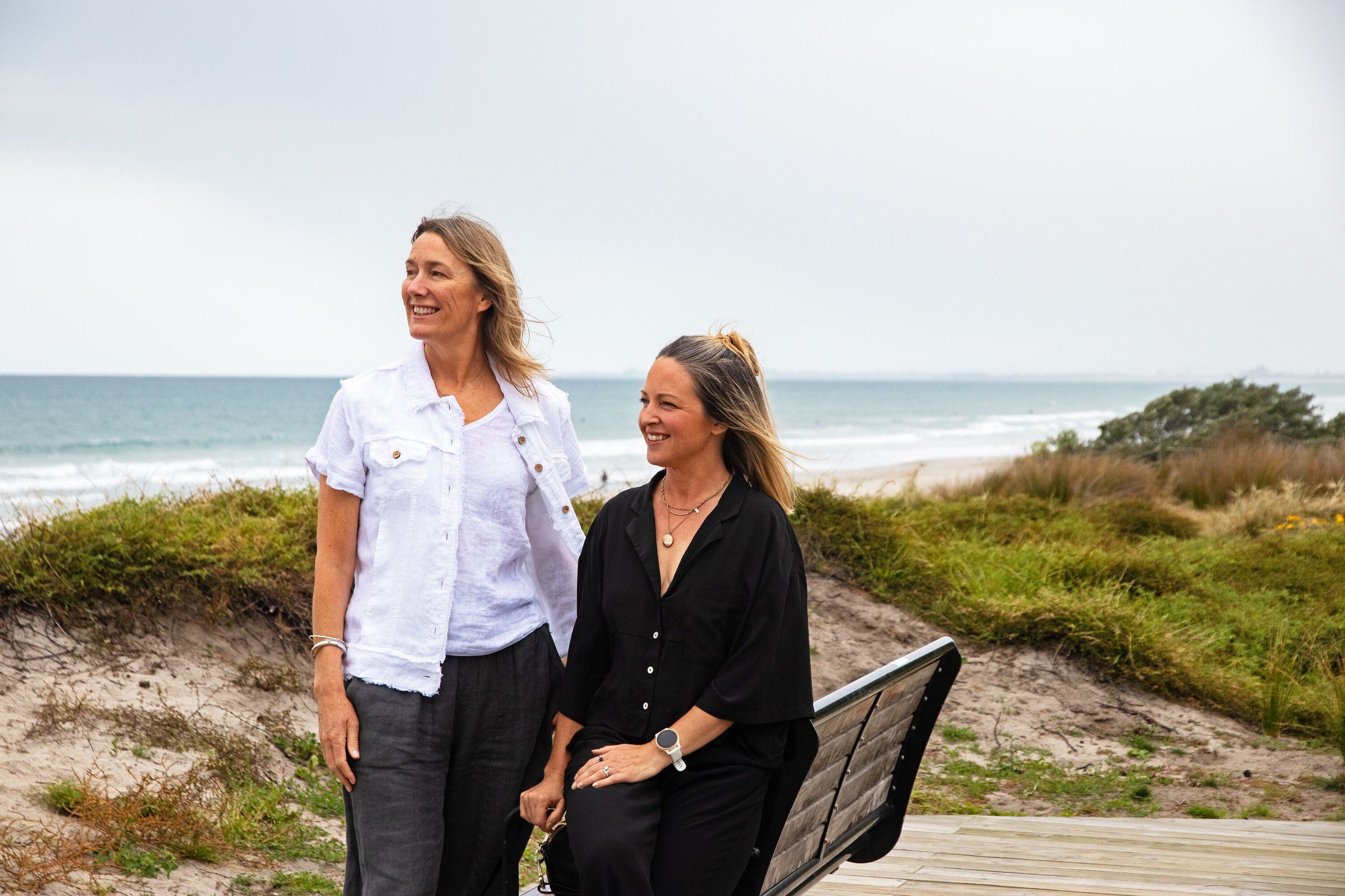 Founder Emma Jones and marketing consultant Marianne Falconer of Clean the Air Mount Maunganui are fighting to clean up the air around the city. Photo / Bob Tulloch