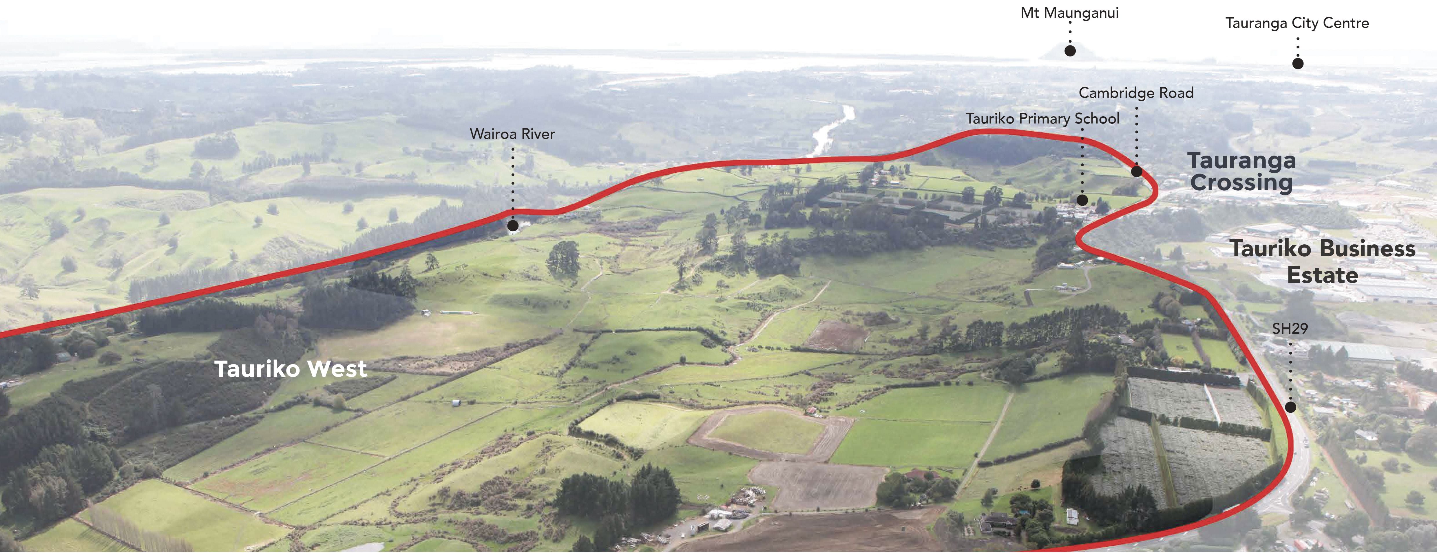 Tauriko Property Group plans to develop land at Tauriko West for about 1250 homes. Photo / Tauranga City Council 