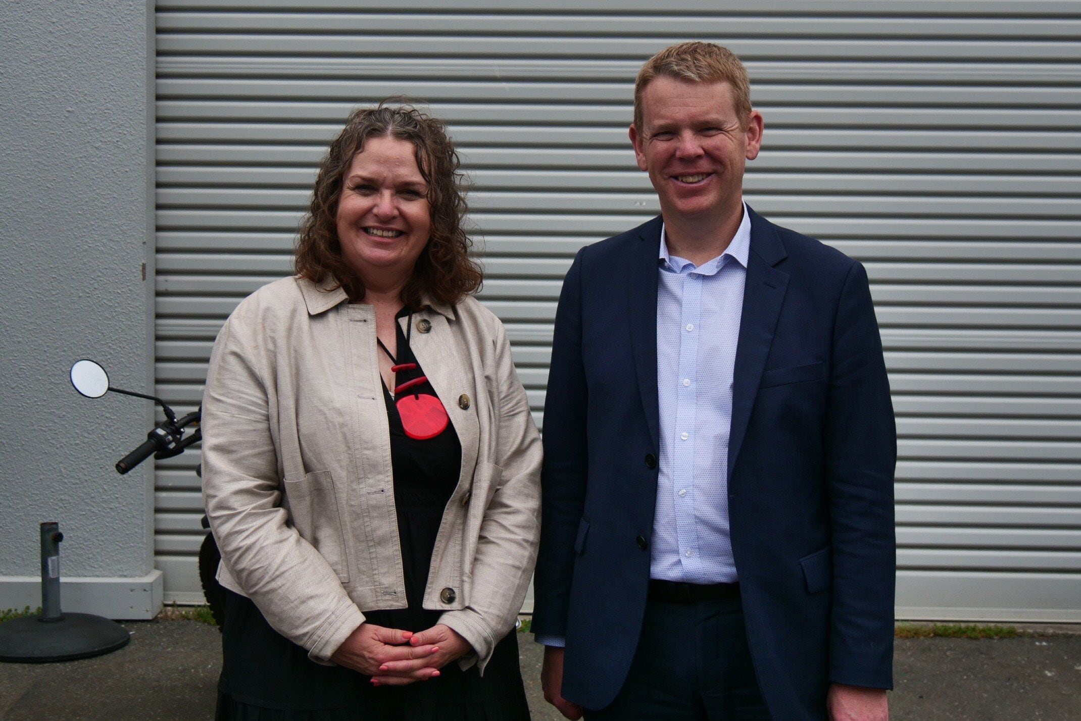 Labour's education spokeswoman, MP Jan Tinetti, and former Prime Minister Chris Hipkins. Photo / Tom Eley