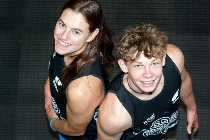 Speed climbers Sarah Tetzlaff who is from Hamilton but trains in Tauranga with local Julian David will compete in Paris soon.