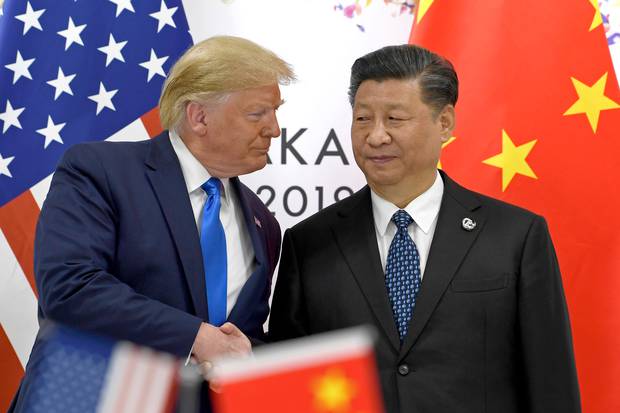 US President Donald Trump with Chinese President Xi Jinping in June 2019. Relations between the US and China have soured in recent months. Photo / AP