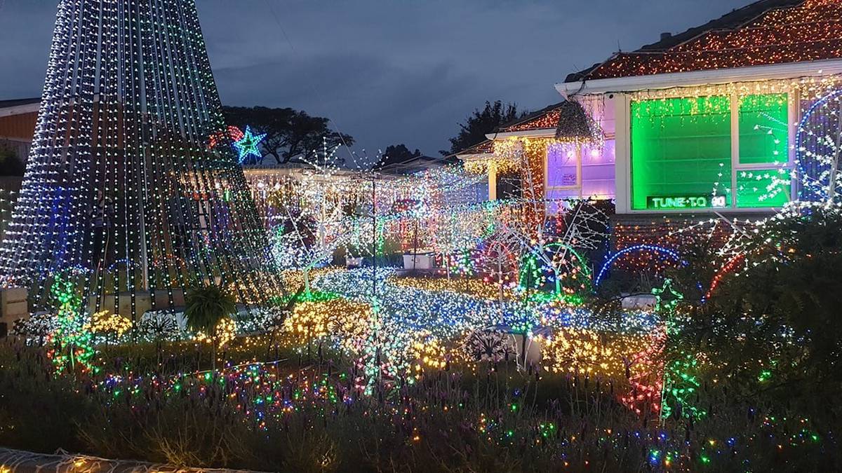 Christmas lights turned on at deckedout Christchurch home NZ Herald