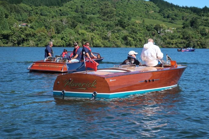 Bluebird and Maverick on Lake Rotoiti.