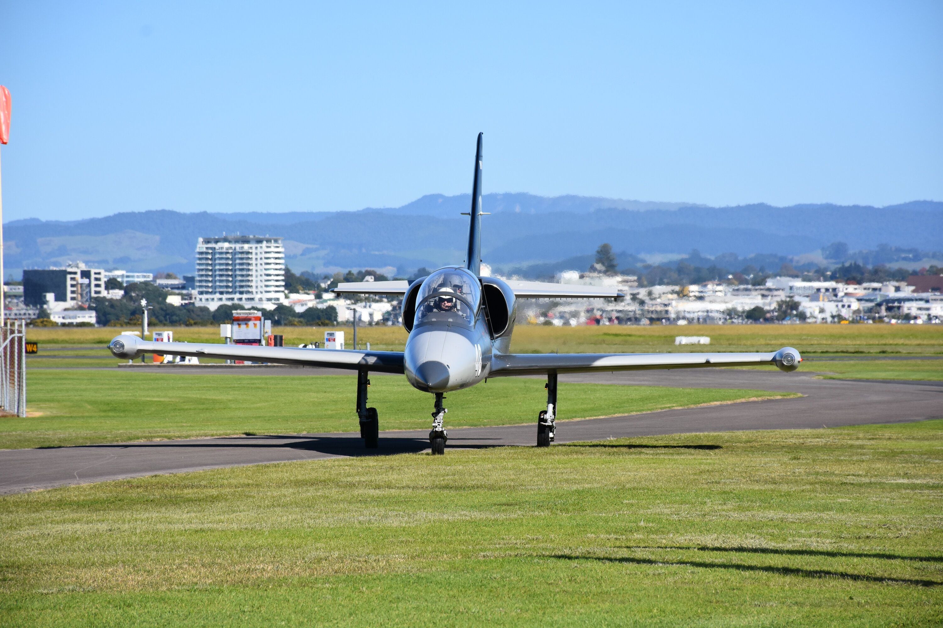 Albatros-48 gets ready for take-off at Tauranga Airport. Photo / Fighter Jets NZ