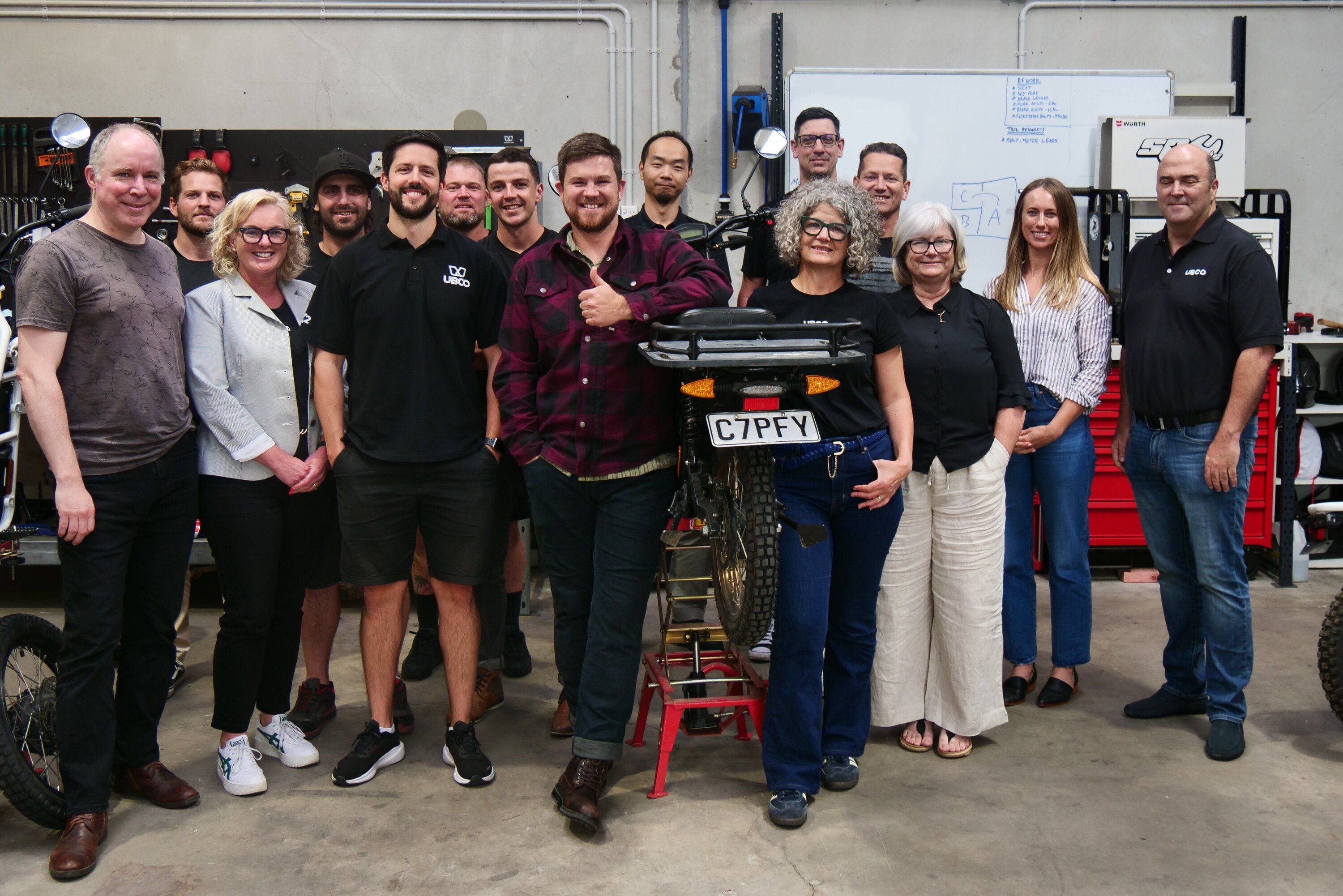 The team at UBCO Bikes. Photo  / Tom Eley