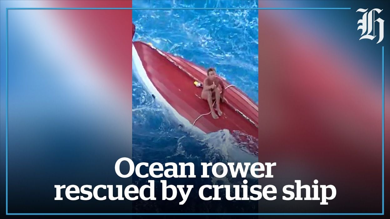 Ocean rower rescued by cruise ship