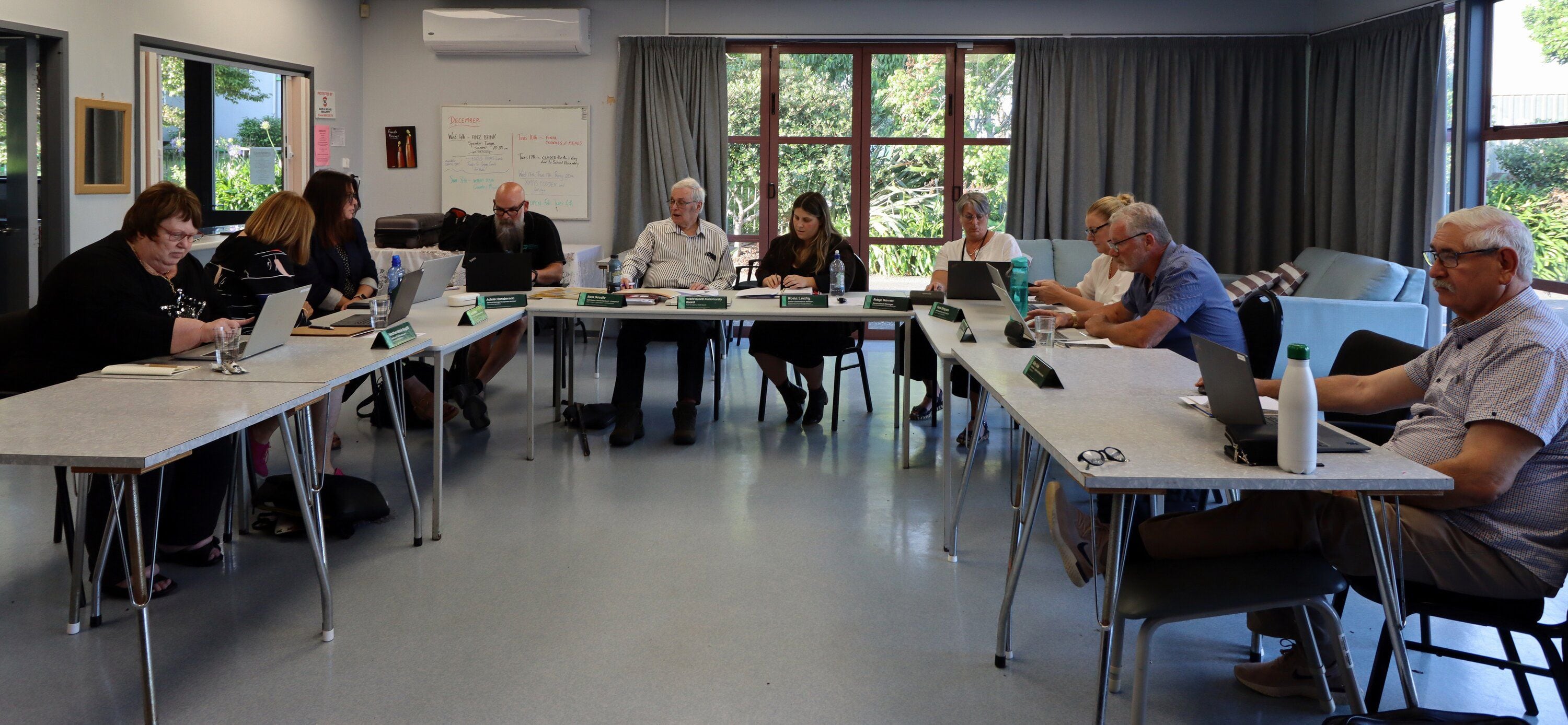 The Waihī Beach Community Board meeting on Monday evening. Photo / Alisha Evans