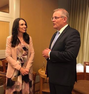 Australian Prime Minister Scott Morrison In New Zealand For - 