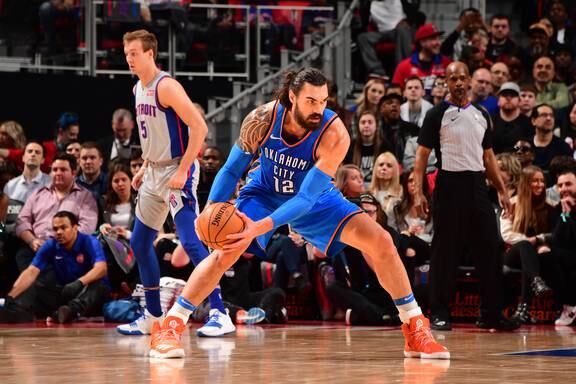 Men Oklahoma City Thunder #12 Steven Adams 2019 All-Star Game