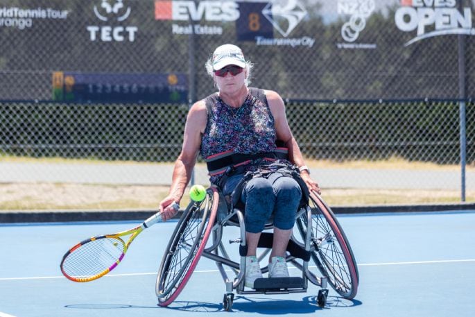 Former NZ Paralympian Tiffiney Perry in action during last year’s event. Photo/supplied.