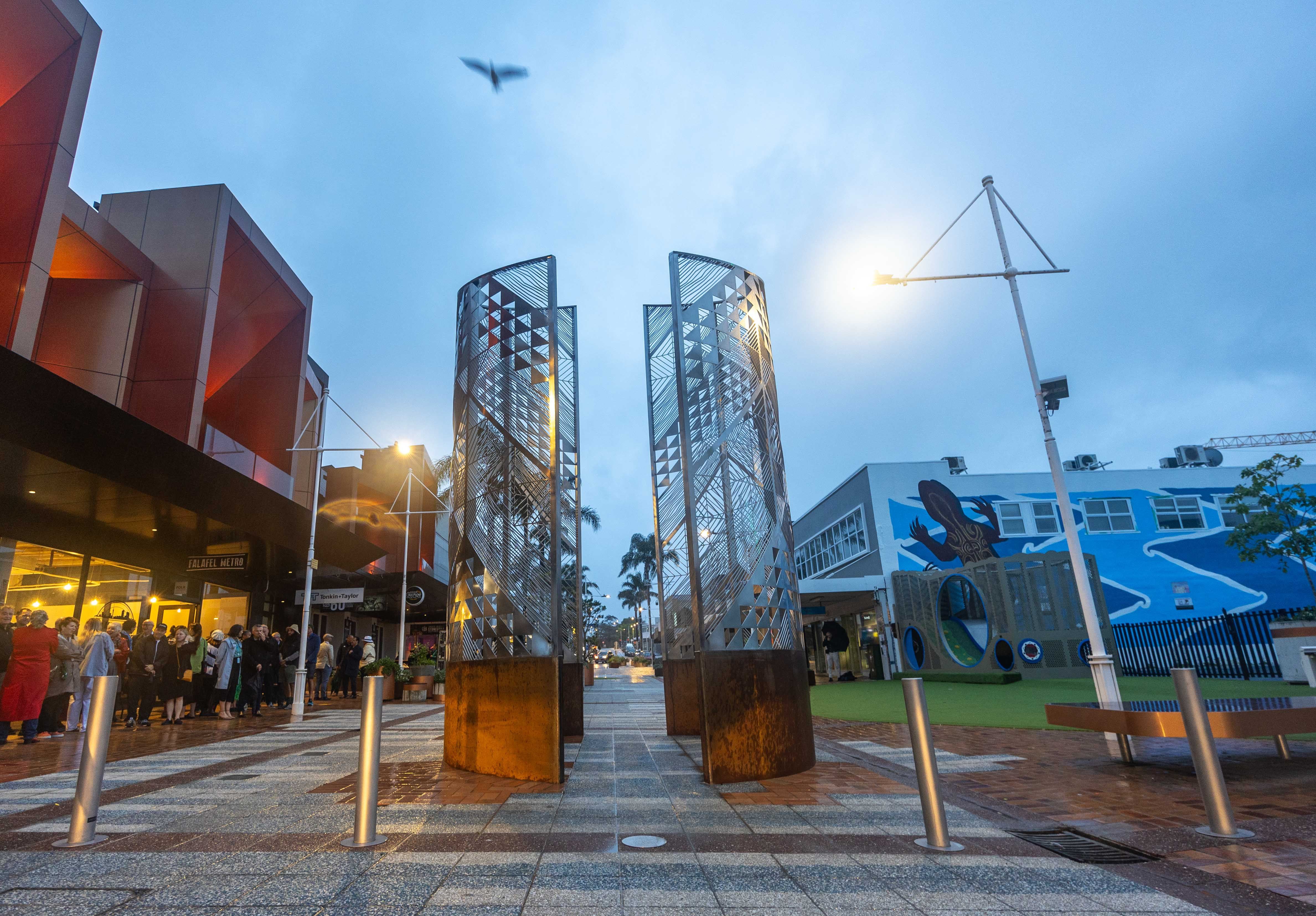  The 4m-wide installation is made from steel and weighs 7 tonnes. Photo / Jamie Troughton Dscribe Media 