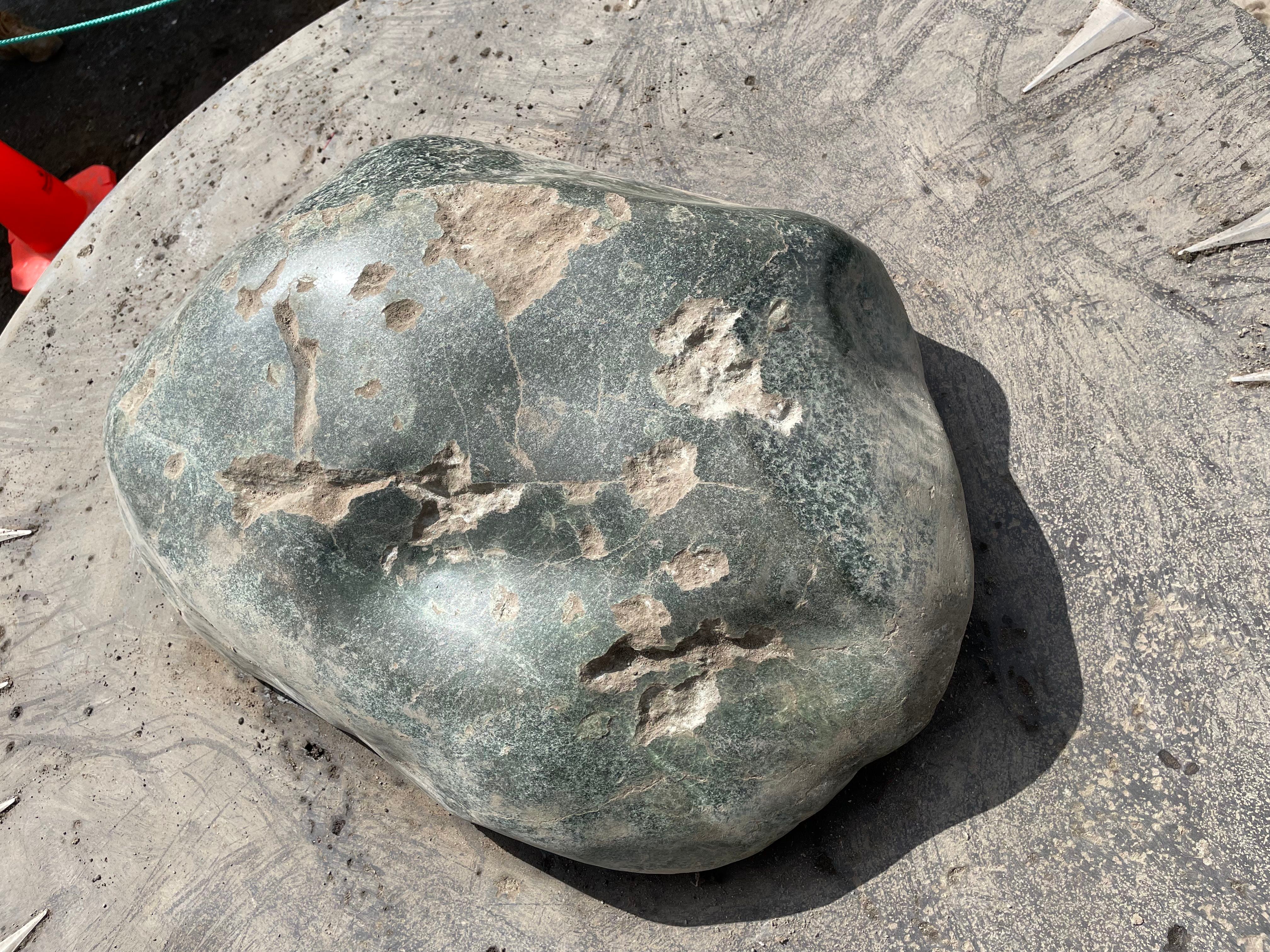 The pounamu touchstone on top of the cultural compass on Mauao was vandalised on Friday. Photo / Tauranga City Council