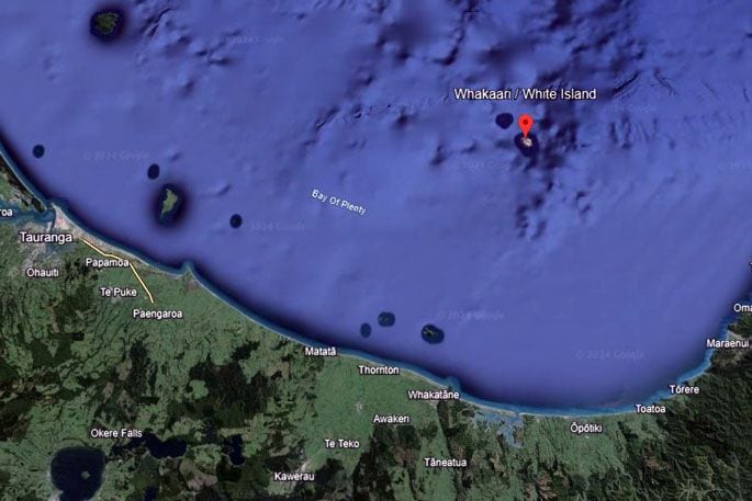 Whakaari/White Island location.