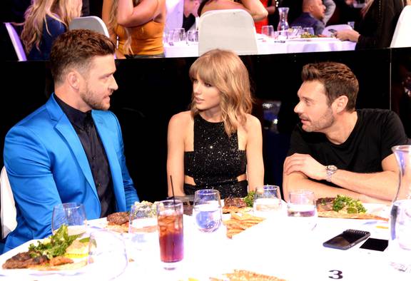 Taylor Swift & Justin Timberlake Hang Out at iHeartRadio Music Awards 2015:  Photo 3336299, 2015 iHeartRadio Music Awards, iHeartRadio Music Awards, Justin  Timberlake, Ryan Seacrest, Taylor Swift Photos