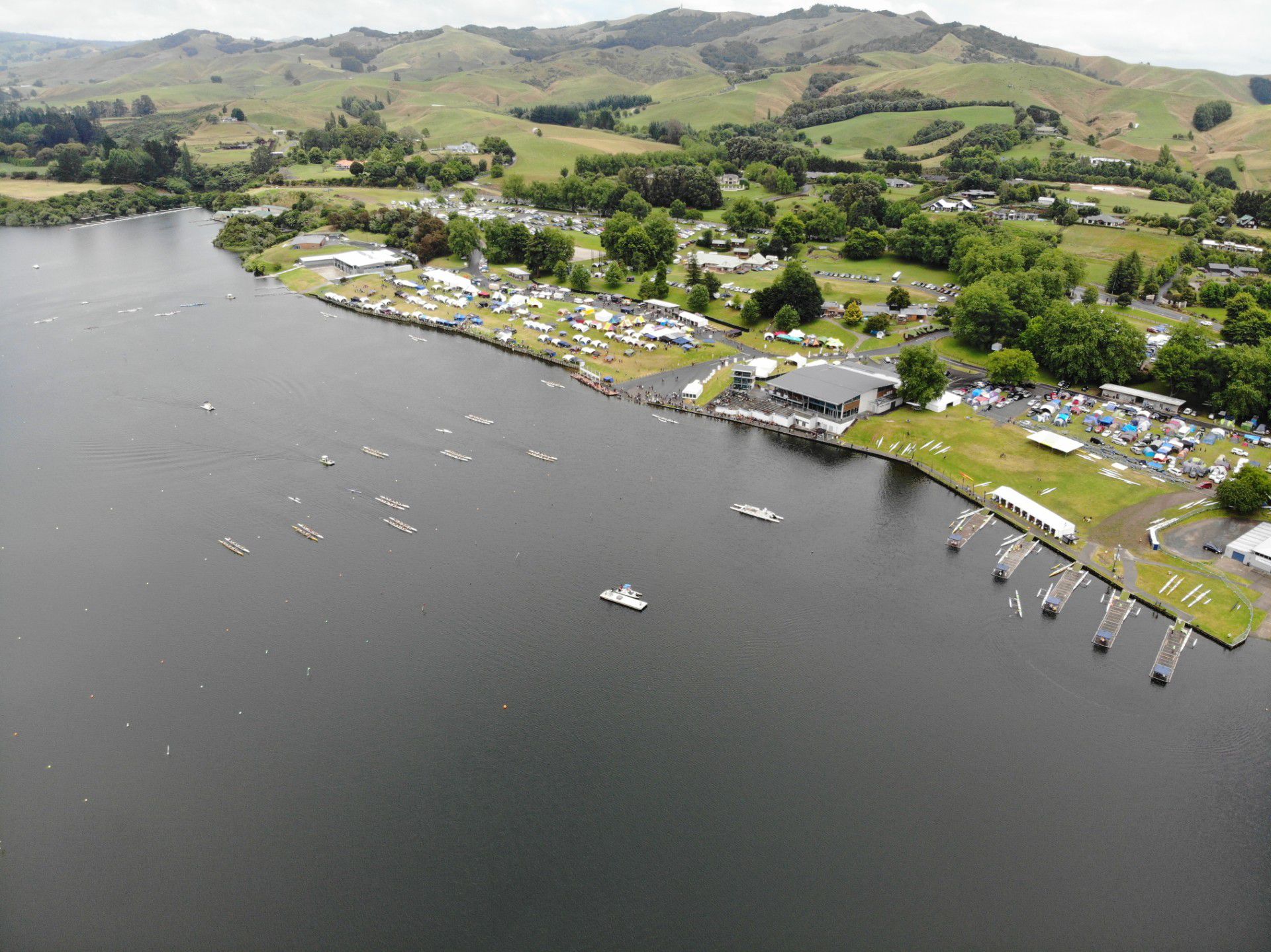 The annual Waka Ama NZ sprint nationals held on Lake Karāpiro is the biggest event of its kind in the world. Photo / Supplied