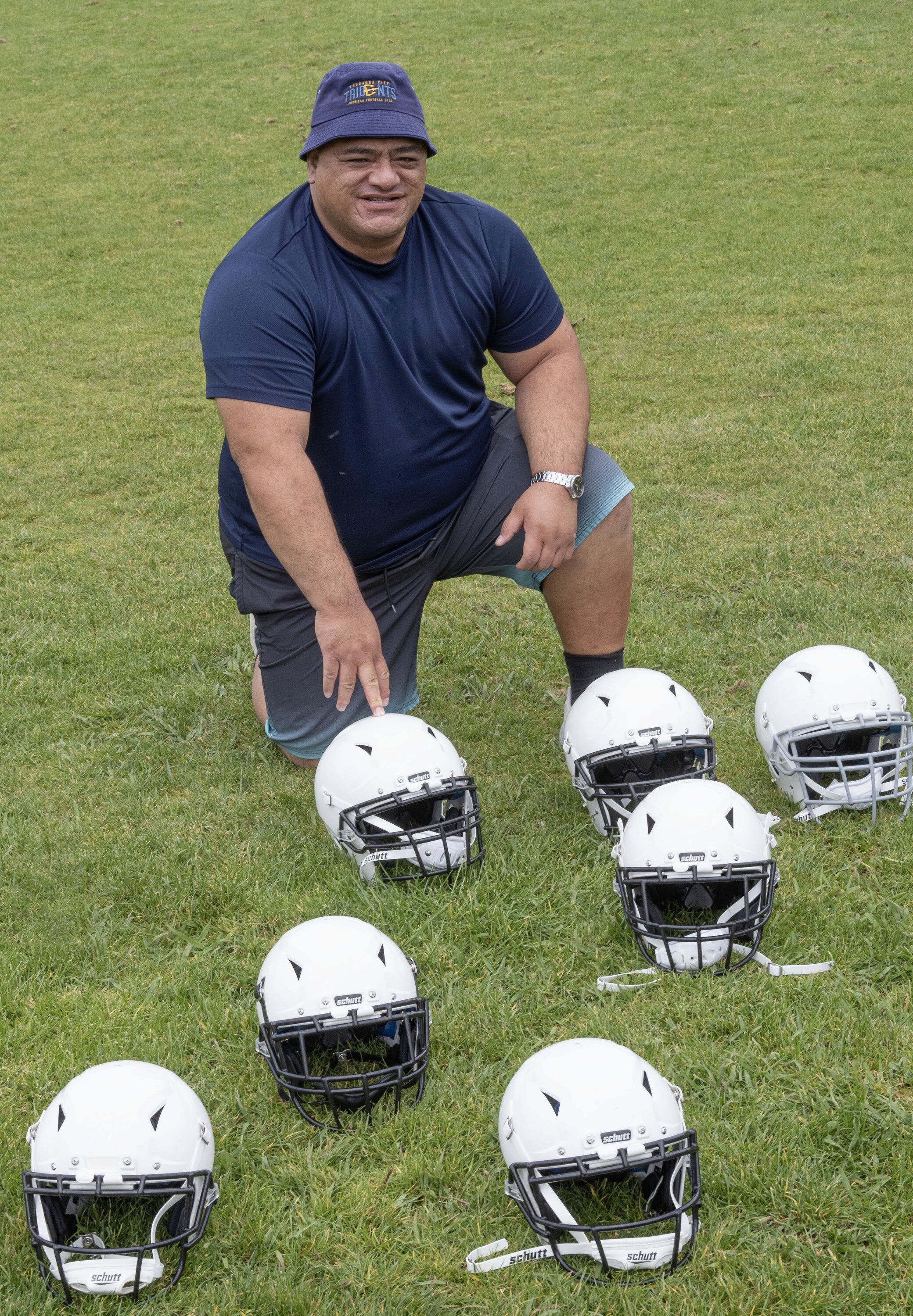 The Tauranga Trident American Football Club head of coaching Kevin Palalagi said that the contact team needs bigger bodies to go on the line of scrimmage. Photo / Tom Eley