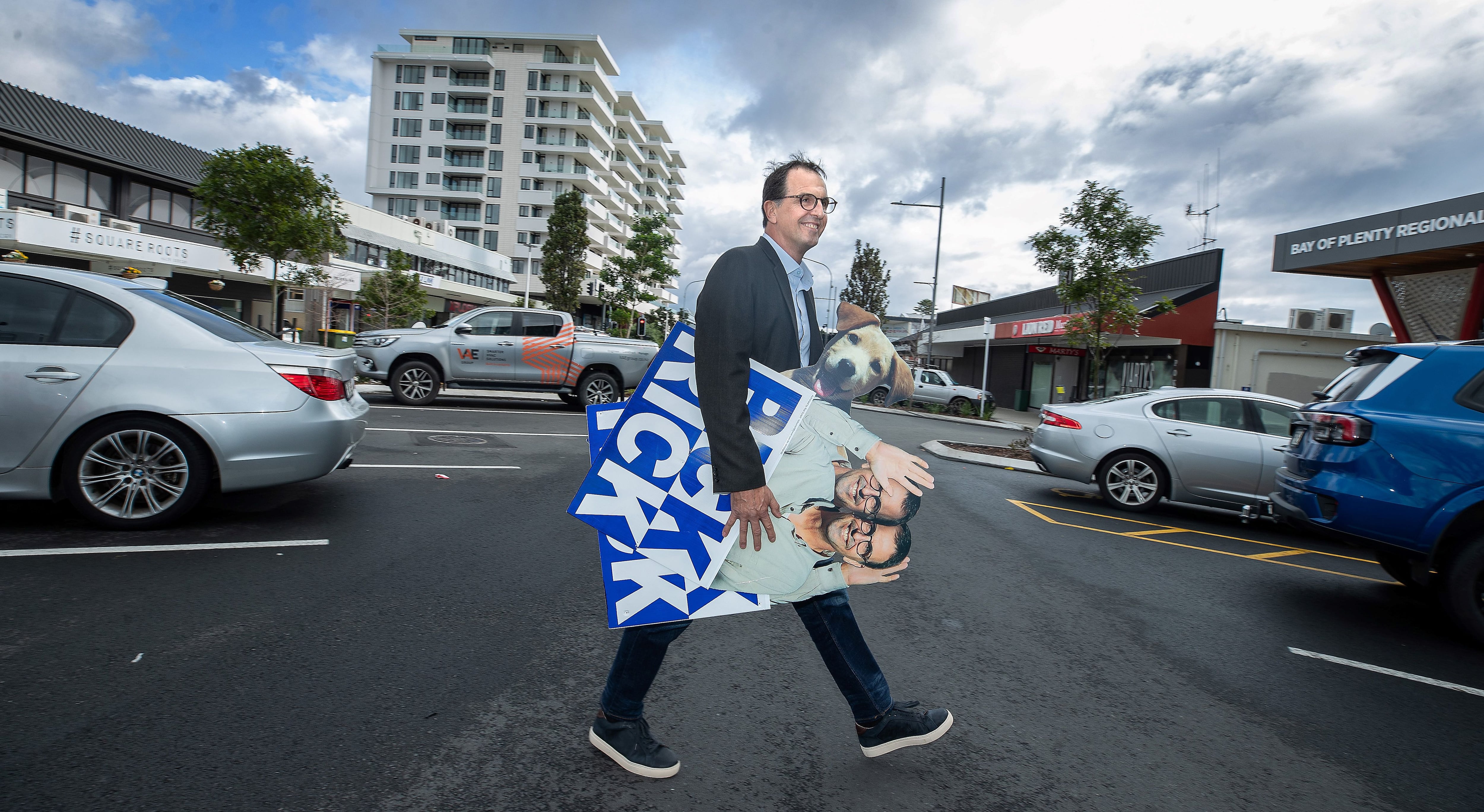 Rick Curach’s signs are hot property in every election and often get nicked. Photo: John Borren / SunLive