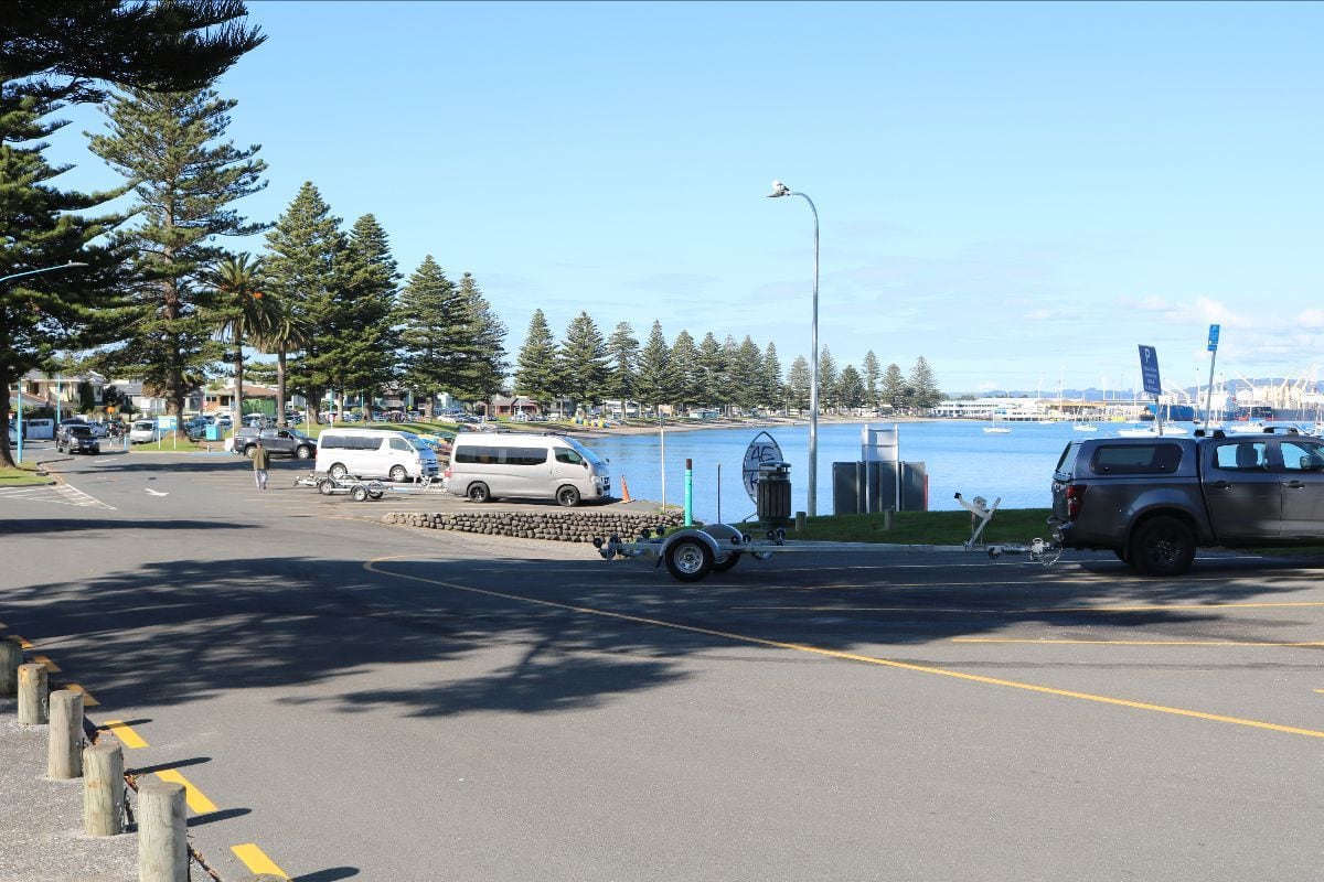 Pilot Bay boat ramp car park.
