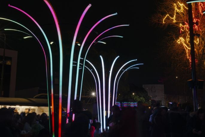 Bright lights in the city centre. Photo supplied.