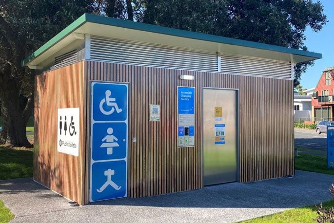 The accessible changing facility at Hopukiore (Mount Drury). Photo / Tauranga City Council