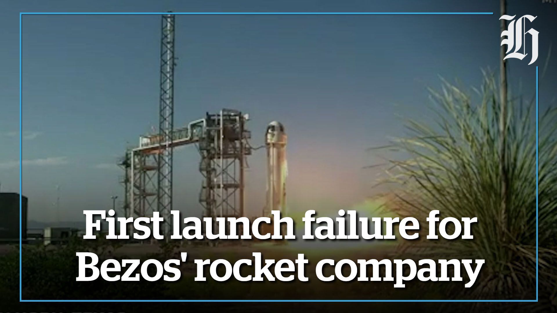 Blue Origin rocket grounded after first launch failure for Jeff