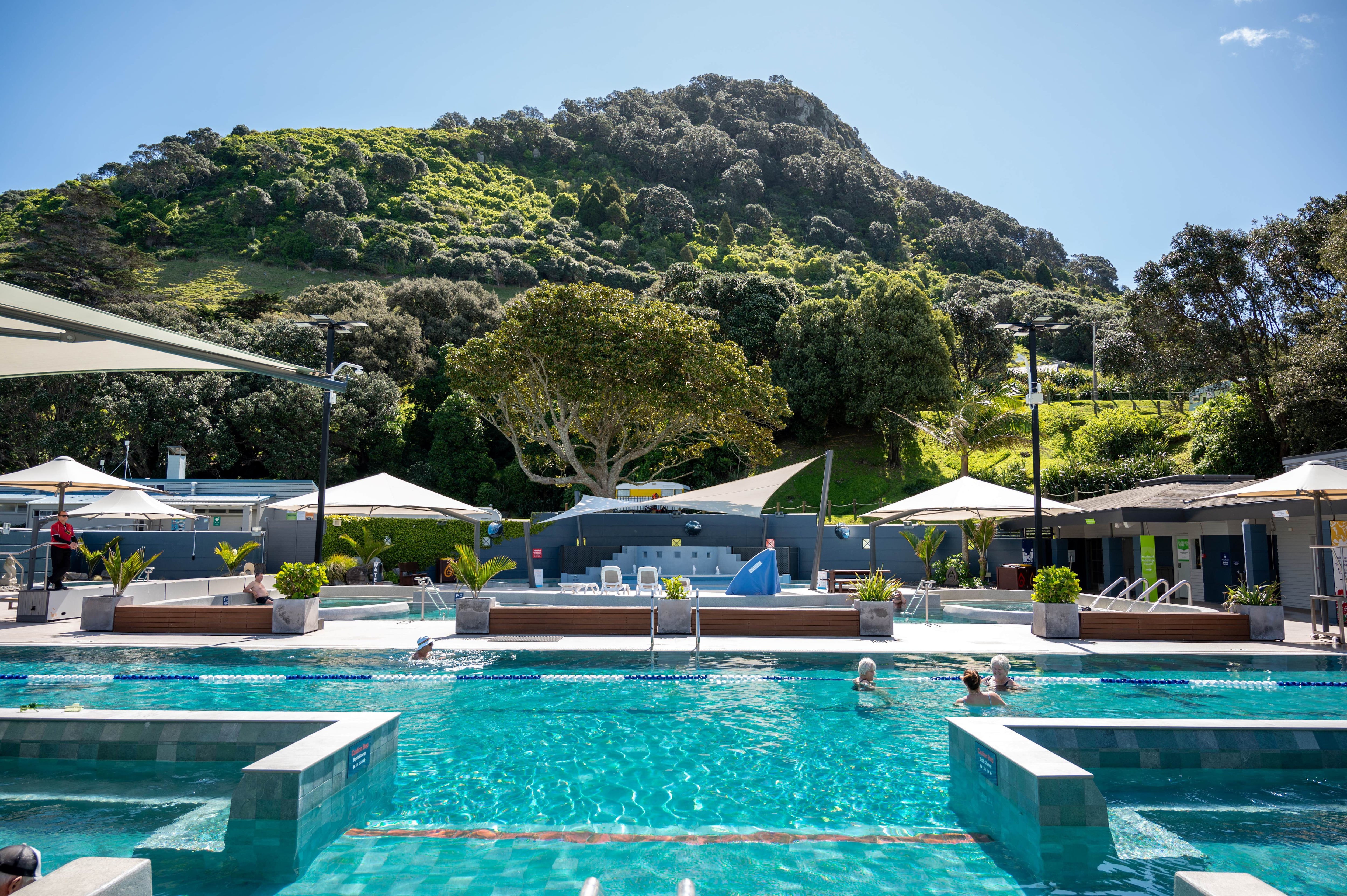 The Mount Hot Pools at the base of Mauao are open from 7am to 10pm. Photo / David Hall