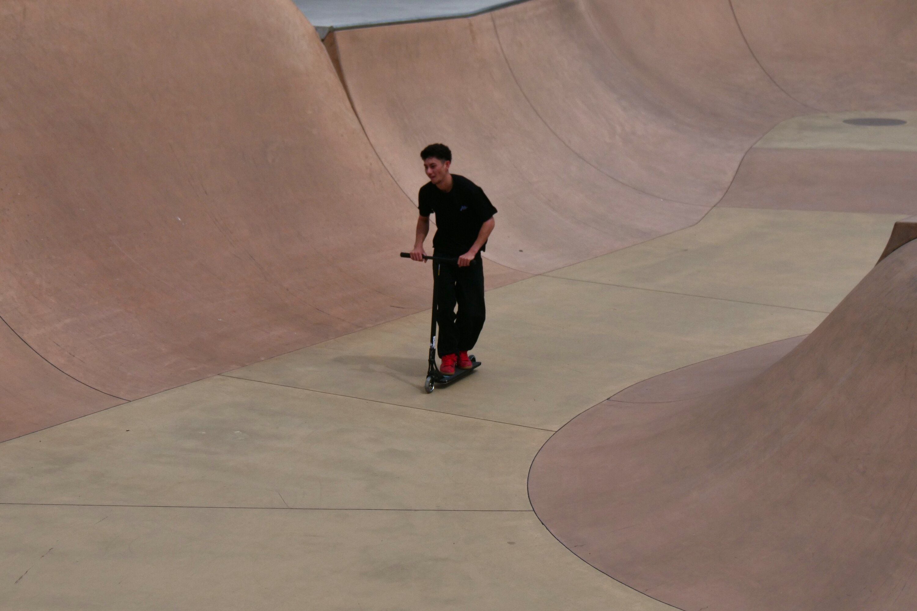 Jordan Chan bought his first scooter from The Warehouse and has never looked back. Photo / Tom Eley