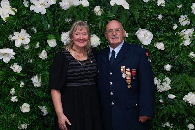 Robert and Michal Pinkerton at the awards night, after Robert was awarded his Gold Star. Photo: Keta Davis.