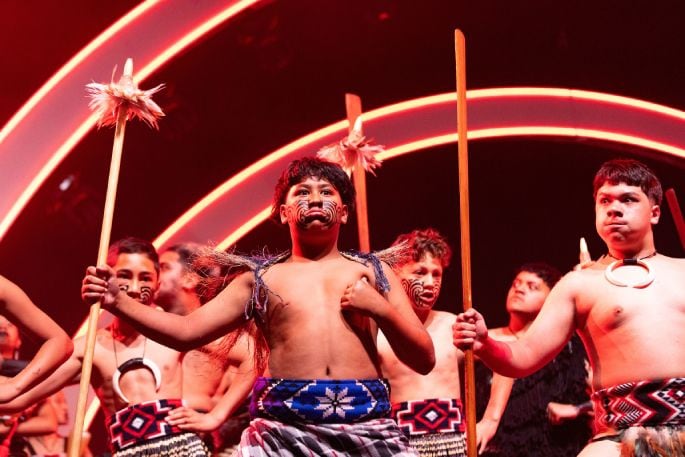 The Kapa Haka group from Tauranga Intermediate performed at the Zespri AIMS Games 2024 Opening Ceremony on Sunday, September 8 2024.