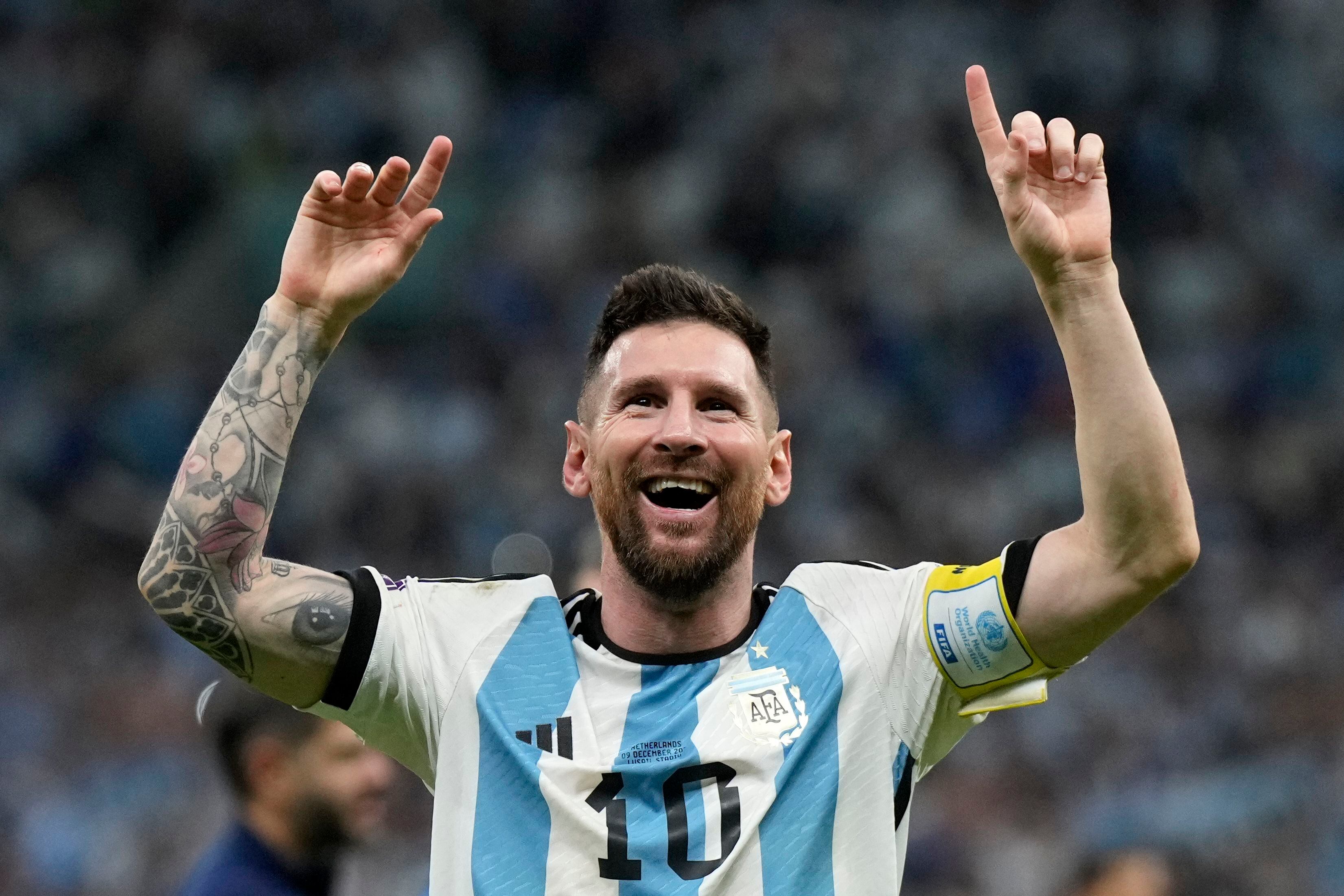 Soccer legend Maradona is cheering Lionel Messi from heaven