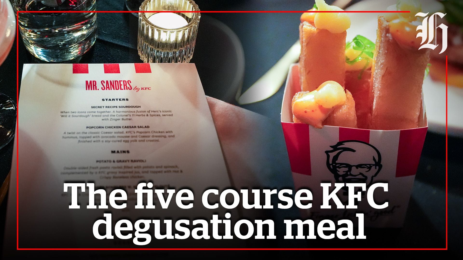 Focus The five course KFC degustation meal