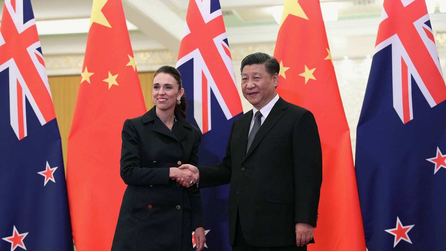 Prime Minister Jacinda Ardern and Chinese President Xi Jinping in Beijing in April 2019. Photo / AP