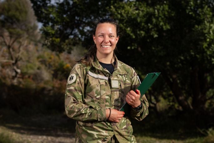 Corporal Kelly Sunnex was the officer in charge of the week-long Exercise Starlight at Kaipara weapons range. Photo / RNZAF