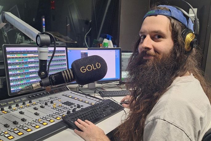 Producer and son Mark Kelly in his Auckland studio. Photo: supplied.