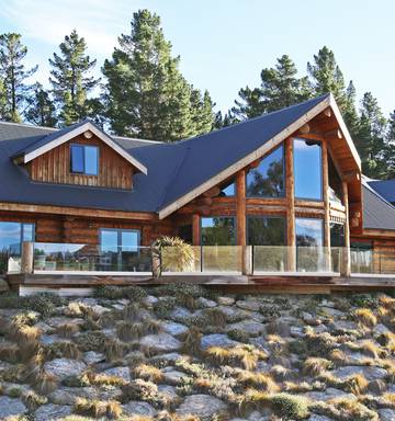 Nz S Largest Log House Up For Sale Nz Herald