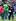 South Africa's bowler Lungi Ngidi, left, celebrates with teammate Aiden Markram, back, after dismissing New Zealand's batsman Colin de Grandhomme. Photo / AP