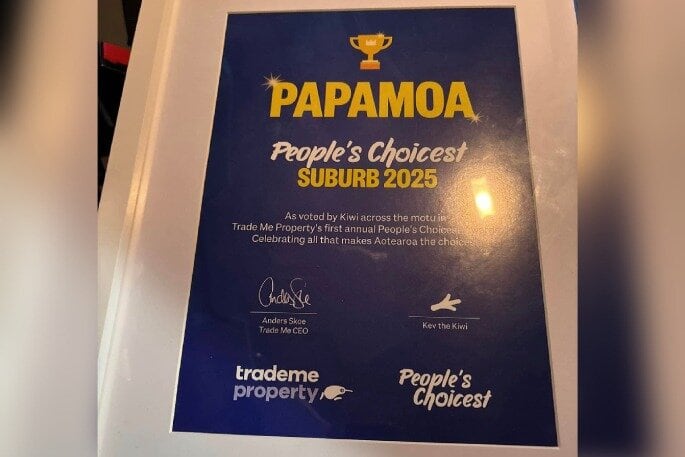 The Choicest Suburb award from Trade Me Property. 