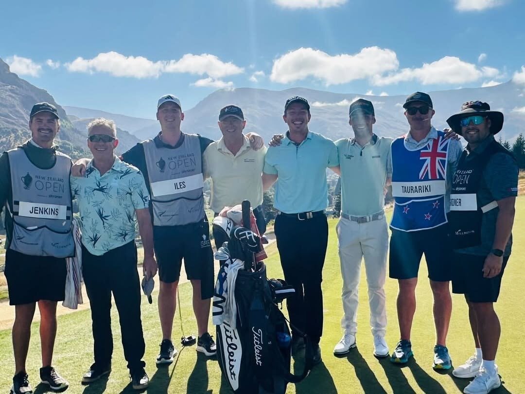  The Clubroom Tauranga NZPGA golf coach Jackson Price caddied for Kiwi professional James Tauariki at the NZ Open 2025. Photo / Supplied