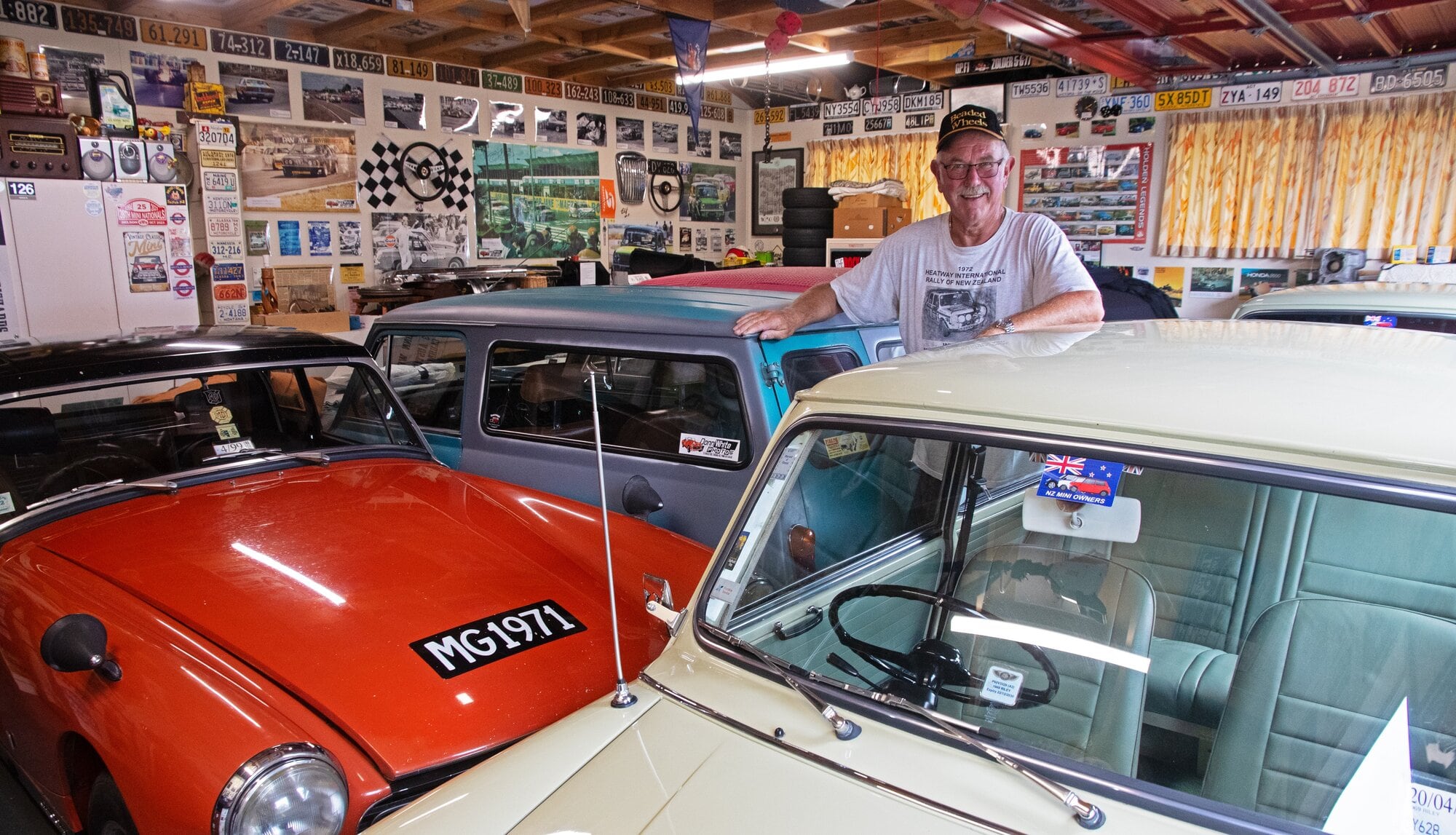  BOP Vintage Car Club chairman, Donn White with his personal collection. Photo / Bob Tulloch