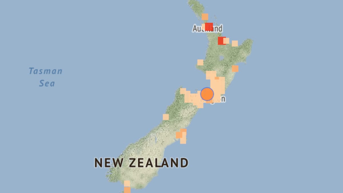 A 4.1 magnitude earthquake north of the Porirua field across central New Zealand