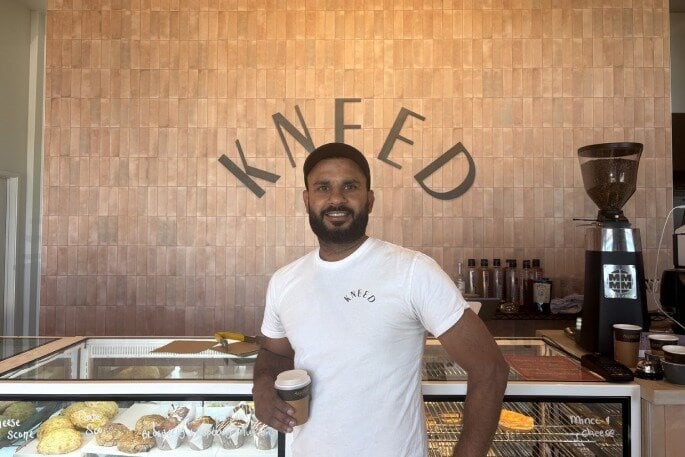  Sunil Gaur, owner of Kneed Bakery at The Sands Pāpāmoa Beach.  Photo/Supplied.